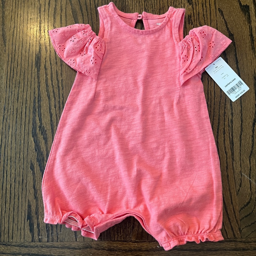 Baby girl - 6-month cutout sleeve romper